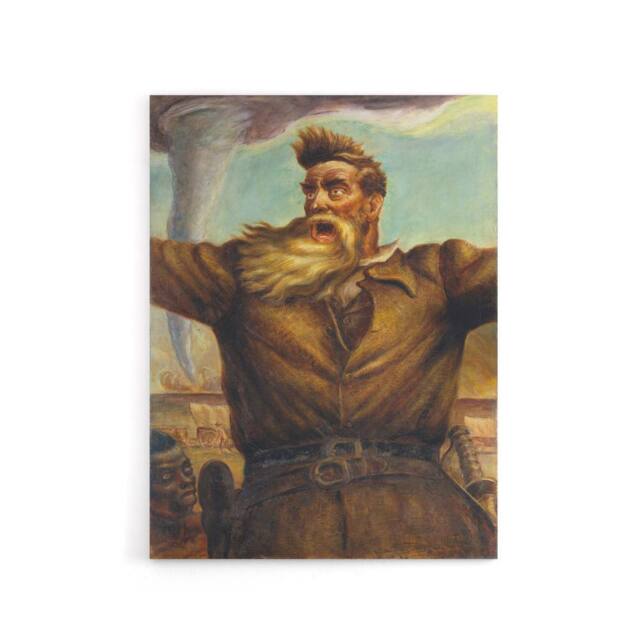 "Artery8 John S Curry Abolitionist John Brown Canvas Wall Art Print - Size: W18"" x H24""" - image 1