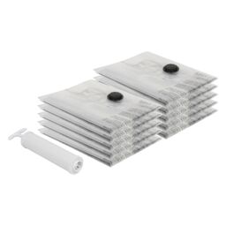 Harbour Housewares Vacuum Storage Bags with Hand Pump - Large (60 x 80cm) - Grey - Pack of 10 - thumbnail 1