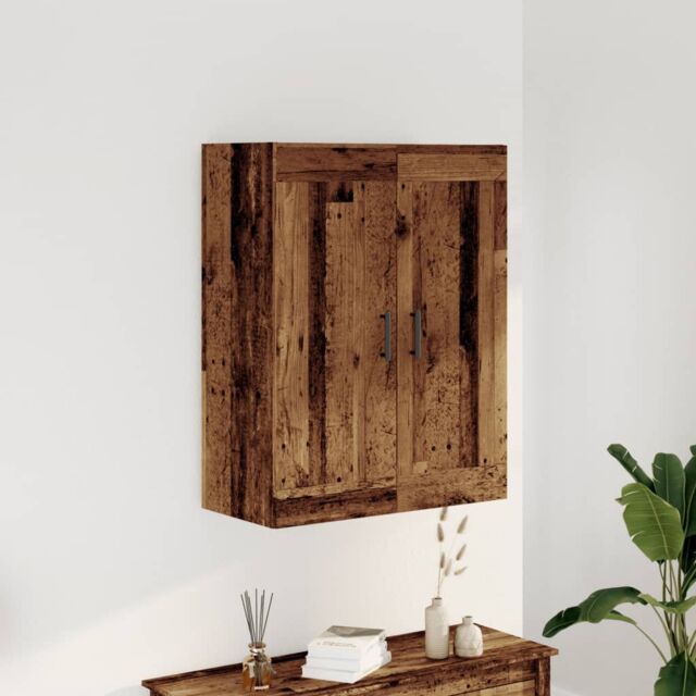Berkfield Home Wall Mounted Cabinet Old Wood 69.5x34x90 cm Engineered Wood in Brown - image 1