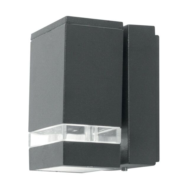 Loops Outdoor IP44 Twin Wall Light Sconce Dark Grey LED 3.8W Bulb Outside External - image 1