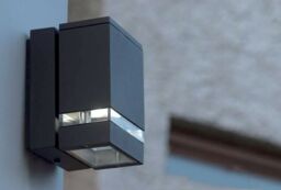 Loops Outdoor IP44 Twin Wall Light Sconce Dark Grey LED 3.8W Bulb Outside External - thumbnail 2