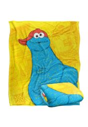 Sesame Street Big Cookie Monster On The Street Silky Touch Super Soft Throw Blanket 152 X 127 cm in White - thumbnail 2