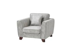 Comfy Living Ltd Faux Suede Arm Chair In Grey - thumbnail 2