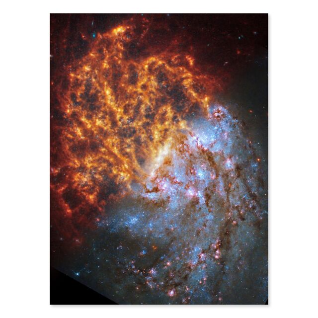 "Artery8 NASA Hubble James Webb Telescope Spiral Galaxy NGC 1087 Wall Art Print - Size: W18"" x H24""" - image 1