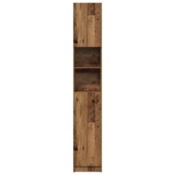 Berkfield Home Bathroom Cabinet Old Wood 32x25.5x190 cm Engineered Wood in Brown - thumbnail 4
