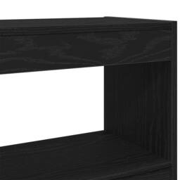 Berkfield Home Modern Book Cabinet/Room Divider Black Oak 100x30x103cm Engineere - Size: 100 x 30 x 103 cm - thumbnail 8