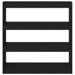 Berkfield Home Modern Book Cabinet/Room Divider Black Oak 100x30x103cm Engineere - Size: 100 x 30 x 103 cm - thumbnail 6