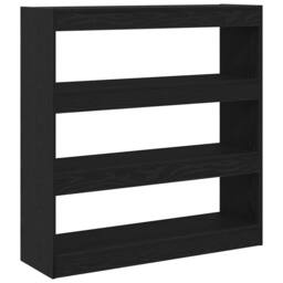 Berkfield Home Modern Book Cabinet/Room Divider Black Oak 100x30x103cm Engineere - Size: 100 x 30 x 103 cm - thumbnail 3