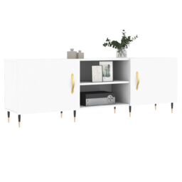 Berkfield Home TV Cabinet White 150x30x50 cm Engineered Wood - Size: 150 x 30 x 50 cm - thumbnail 3