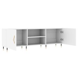Berkfield Home TV Cabinet White 150x30x50 cm Engineered Wood - Size: 150 x 30 x 50 cm - thumbnail 6