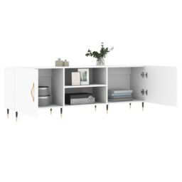 Berkfield Home TV Cabinet White 150x30x50 cm Engineered Wood - Size: 150 x 30 x 50 cm - thumbnail 4