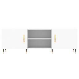Berkfield Home TV Cabinet White 150x30x50 cm Engineered Wood - Size: 150 x 30 x 50 cm - thumbnail 5