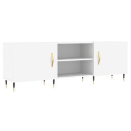Berkfield Home TV Cabinet White 150x30x50 cm Engineered Wood - Size: 150 x 30 x 50 cm - thumbnail 2