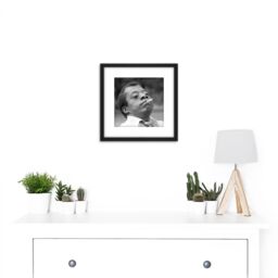 Artery8 Warren Portrait Writer Activist James Baldwin Photo 8X8 Inch Square Wooden Framed Wall Art Print Picture with Mount in Black - thumbnail 2