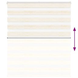 Berkfield Home Zebra Blind Marble Beige 120x150 cm Fabric Width 115.9 cm Polyester - thumbnail 5