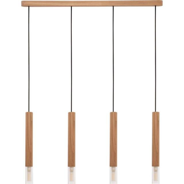 Netlighting Madera Bar Pendant Ceiling Light Wood 4x G9 in Brown
