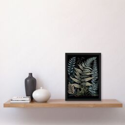 Artery8 Fern Frond Species Detailed Botanical Illustration Artwork Framed Wall Art Print A4 in Black - thumbnail 2