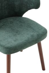 Living and Home Set of 2 Upholstered Dining Chairs in Green - thumbnail 3