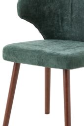 Living and Home Set of 2 Upholstered Dining Chairs in Green - thumbnail 5