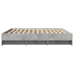 Berkfield Home Durable Bed Frame without Mattress Concrete Grey 180x200cm Engine - Size: Super King - thumbnail 6