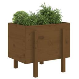 Berkfield Home Beautiful Garden Planter Honey Brown 62x50x57 cm Solid Wood Pine - Size: 62 x 50 x 57 cm - thumbnail 1