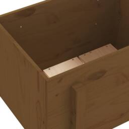 Berkfield Home Beautiful Garden Planter Honey Brown 62x50x57 cm Solid Wood Pine - Size: 62 x 50 x 57 cm - thumbnail 7