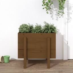 Berkfield Home Beautiful Garden Planter Honey Brown 62x50x57 cm Solid Wood Pine - Size: 62 x 50 x 57 cm - thumbnail 2