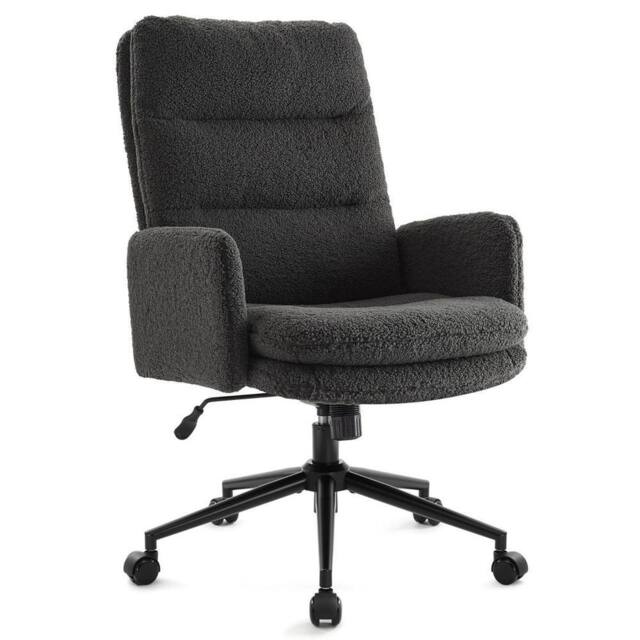 EONLION Grey Ergonomic High Back Swivel Office Chair in Dark Grey - Size: 100 cm - image 1
