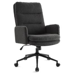 EONLION Grey Ergonomic High Back Swivel Office Chair in Dark Grey - Size: 100 cm - thumbnail 1