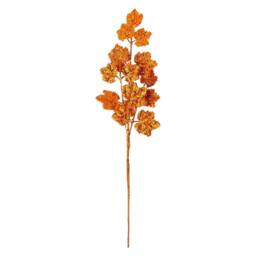 VFM e-Store Christmas Long Stem with Glitter Decoration 65cm x 20cm Orange X 1 - Size: 65 cm x 20 cm