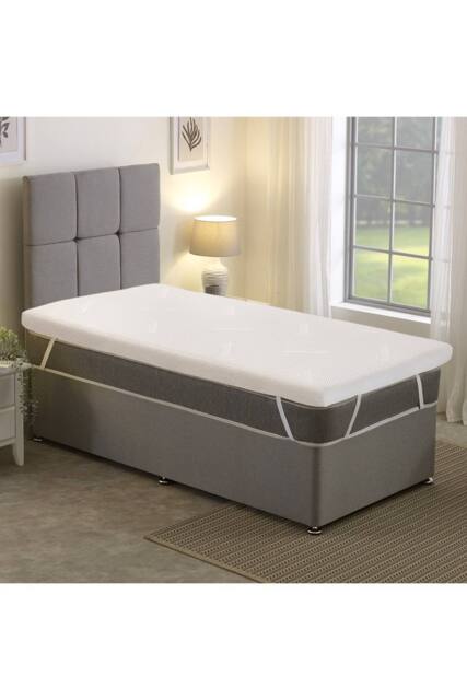 Starlight Beds Warmer Extreme 2 Inch Memory Foam Mattress Topper Heat Retaining in White - Size: Small Single - image 1