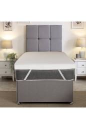 Starlight Beds Warmer Extreme 2 Inch Memory Foam Mattress Topper Heat Retaining in White - Size: Small Single - thumbnail 2