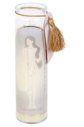 KDMD Aphrodite Goddess Tube Candle with Rose Quartz Crystals in Cream - thumbnail 2