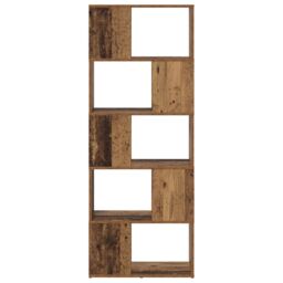 Berkfield Home TV Stand Old wood Engineered wood 60 x 24 x 155 cm TV Stand in Brown - thumbnail 5