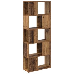 Berkfield Home TV Stand Old wood Engineered wood 60 x 24 x 155 cm TV Stand in Brown - thumbnail 2
