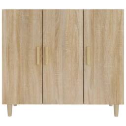 Berkfield Home Sideboard Sonoma Oak 90x34x80 cm Engineered Wood in Light Tan - Size: 90 x 34 x 80 cm - thumbnail 3