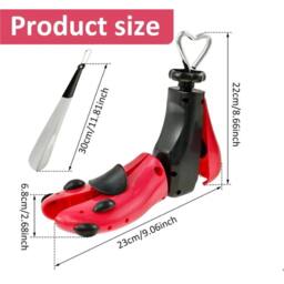 VOGREX Red Adjustable Shoe Boot Stretcher for Wide Feet Men Women（EUR 35-42） - thumbnail 2