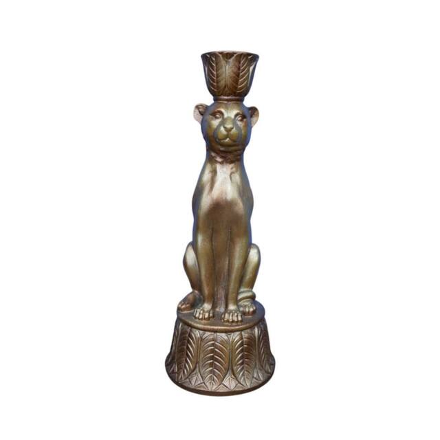 Gifts Direct 2 U Metallic Copper Leopard Candle Holder - image 1