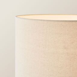 ValueLights Brit Marble Floor Lamp with Natural Linen Drum Lamp Shade & LED Bulb - thumbnail 4