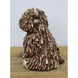 Gifts Direct 2 U Highland Cow Twig Sitting Ornament in Brown - Size: Medium - thumbnail 5