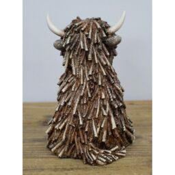 Gifts Direct 2 U Highland Cow Twig Sitting Ornament in Brown - Size: Medium - thumbnail 4