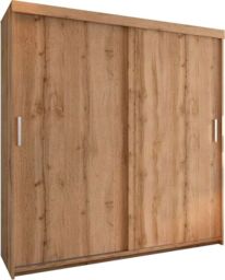 Sliding Wardrobes 4U Modern Sliding Wardrobe with LED Light W 203cm x H 217cm x D 62cm in Light Oak - thumbnail 2