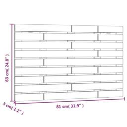 Berkfield Home Wall Headboard Black 81x3x63 cm Solid Wood Pine - Size: 81 x 3 x 63 cm - thumbnail 8
