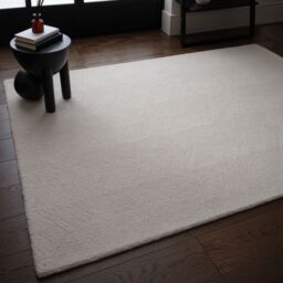 The Rug Shop UK Cream Handmade Modern Abstract Polyester Easy To Clean Ivory Area Rug - Size: 200 cm x 290 cm - thumbnail 2