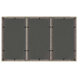 Berkfield Home Garden Table with Glass Top Grey 150x90x75 cm Poly Rattan - Size: 150 x 90 x 75 cm - thumbnail 7