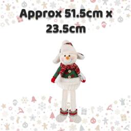 VFM e-Store Christmas Standing Snowman Decoration 51.5cm x 23.5cm White X 1 - Size: 51.5 cm x 23.5 cm - thumbnail 2