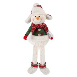 VFM e-Store Christmas Standing Snowman Decoration 51.5cm x 23.5cm White X 1 - Size: 51.5 cm x 23.5 cm - thumbnail 1