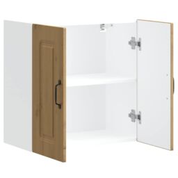 Berkfield Home Kitchen Wall Cabinet Kalmar Artisan Oak Engineered Wood in Brown - thumbnail 6