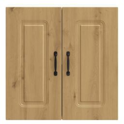 Berkfield Home Kitchen Wall Cabinet Kalmar Artisan Oak Engineered Wood in Brown - thumbnail 5