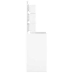 Berkfield Home Dressing Table with LED White 74.5x40x141 cm - thumbnail 9